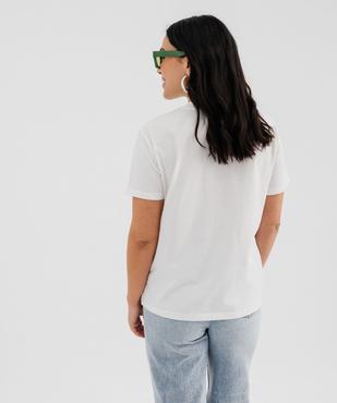 Tee-shirt manches courtes à message femme vue3 - GEMO 4G FEMME - GEMO