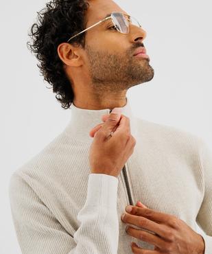 Pull en coton à col camionneur homme vue2 - GEMO (HOMME) - GEMO