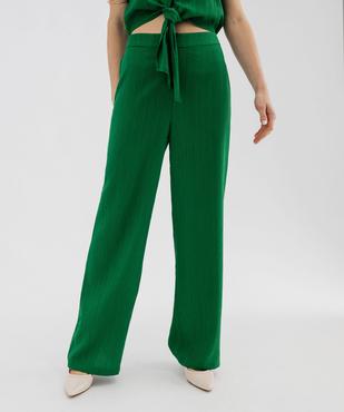 Pantalon ample, fluide et texturée femme vue1 - GEMO(FEMME PAP) - GEMO