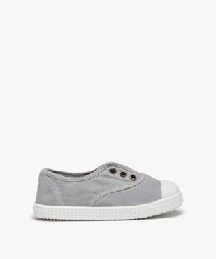 Baskets fille élastiquées en toile unie et bout renforcé vue1 - GEMO (ENFANT) - GEMO