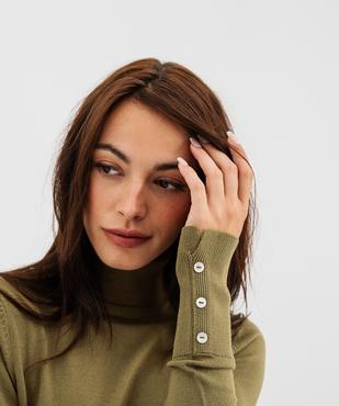 Pull à col roulée en maille fine femme vue2 - GEMO 4G FEMME - GEMO