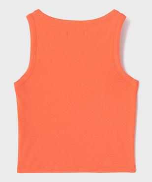 Débardeur court en maille côtelée fille vue3 - GEMO 4G FILLE - GEMO