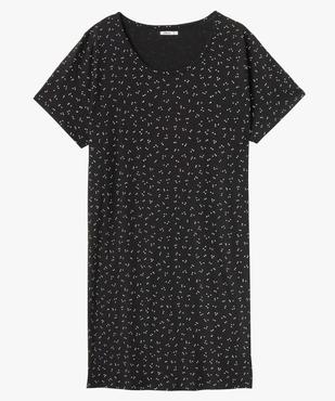 Chemise de nuit à manches courtes avec motifs femme grande taille vue4 - GEMO 4G FEMME - GEMO