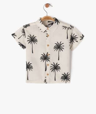 Chemise à manches courtes avec motifs bébé garçon vue1 - GEMO(BEBE DEBT) - GEMO