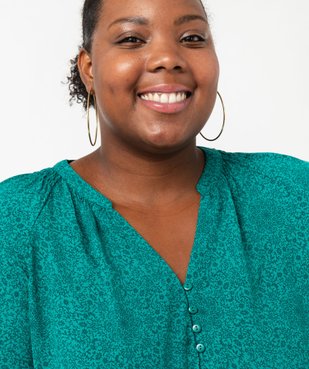 Blouse imprimée à manches 3/4 femme grande taille vue2 - GEMO 4G GT - GEMO