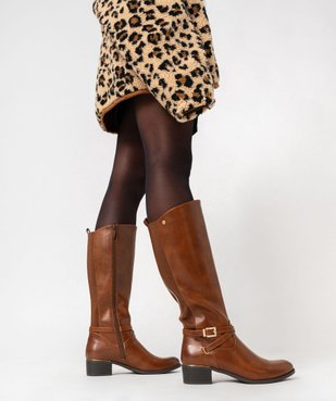 Bottes cavalières doublées avec bride cheville femme - Valentina Baldano vue1 - VALENTINA BALDA - GEMO