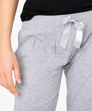 Pantalon de pyjama femme avec bas resserrés vue2 - GEMO(HOMWR FEM) - GEMO