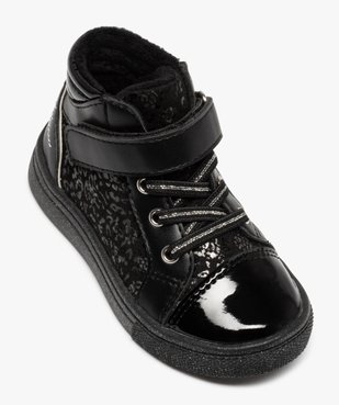 Baskets bébé fille semi-montantes vernies et pailletées vue5 - GEMO(BEBE DEBT) - GEMO