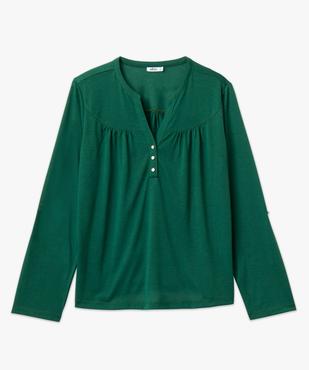 Tee-shirt à manches longues en polyester recyclé femme vue4 - GEMO 4G FEMME - GEMO