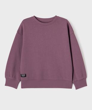 Sweat uni avec intérieur bouclette garçon vue1 - GEMO (ENFANT) - GEMO