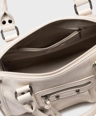 Sac à main verni mat à clous et bandoulière amovible femme vue3 - GEMO (ACCESS) - GEMO