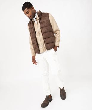 Blouson sans manches toucher peau de pêche homme vue5 - GEMO 4G HOMME - GEMO