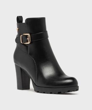Bottines fourrées à talon haut avec bride cheville femme - Valentina Baldano vue8 - VALENTINA BALDA - GEMO