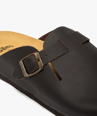 Sabots homme en cuir uni style casual vue6 - GEMO 4G HOMME - GEMO