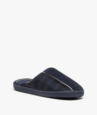 Chaussons homme mules plates en velours imprimé - Isotoner vue2 - ISOTONER - GEMO