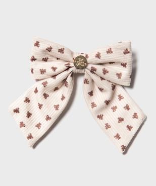 Pince à cheveux ornée d'un nœud en velours fille - LuluCastagnette vue1 - LULUCASTAGNETTE - GEMO