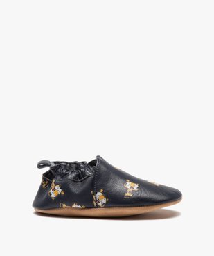 Chaussons bébé garçon en cuir souple imprimé tigres vue1 - GEMO 4G BEBE - GEMO
