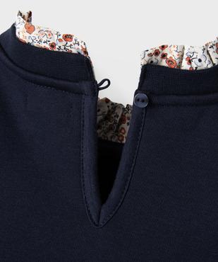 Sweat à col froncé et inscription brodée fille - LuluCastagnette vue3 - LULUCASTAGNETTE - GEMO