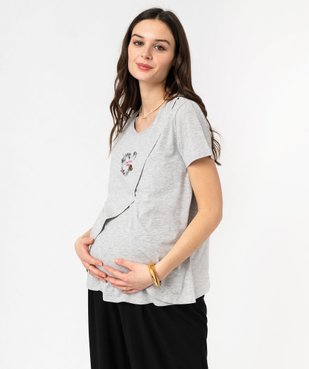 Tee-shirt de grossesse et d'allaitement à motifs vue1 - GEMO 4G MATERN - GEMO