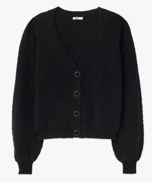 Gilet femme avec manches en maille fantaisie vue4 - GEMO 4G FEMME - GEMO