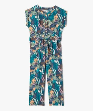 Combinaison pantalon fluide motif jungle fille vue1 - GEMO 4G FILLE - GEMO