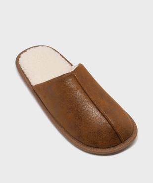 Chaussons mules doublés sherpa homme vue11 - GEMO 4G HOMME - GEMO