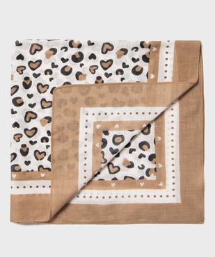 Foulard en coton à motifs coeurs façon léopard fille vue3 - GEMO (ACCESS) - GEMO