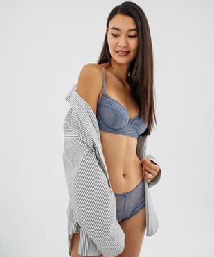 Soutien-gorge à armatures forme corbeille en dentelle vue2 - GEMO(HOMWR FEM) - GEMO