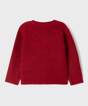 Gilet en grosse maille à col rond fille vue3 - GEMO (ENFANT) - GEMO