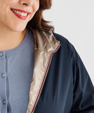 Blouson déperlant à capuche réversible femme grande taille vue4 - GEMO 4G GT - GEMO