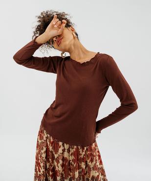 T-shirt col rond uni femme vue1 - GEMO(FEMME PAP) - GEMO