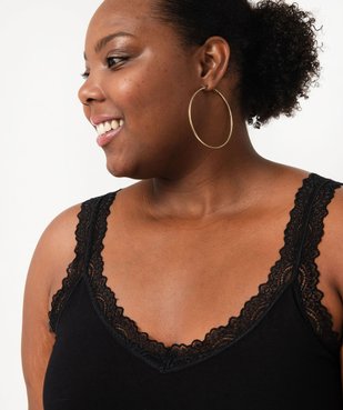 Débardeur femme grande taille avec bretelles dentelle vue2 - GEMO 4G GT - GEMO