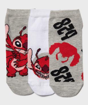Chaussettes tige basse imprimées garçon (lot de 3) - Stitch vue1 - LILO & STITCH - GEMO