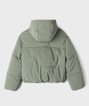 Parka courte à capuche en matière déperlante finition mate fille vue5 - GEMO 4G FILLE - GEMO