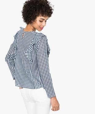 Blouse vichy à volants vue3 - GEMO(FEMME PAP) - GEMO