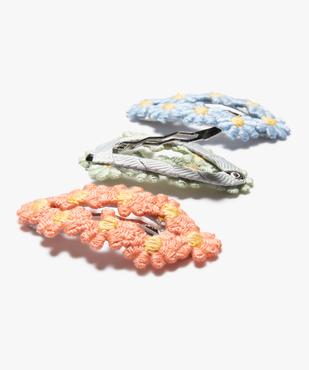 Pinces à cheveux fille avec motif fleurs en tissu (lot de 3) vue2 - GEMO (ACCESS) - GEMO