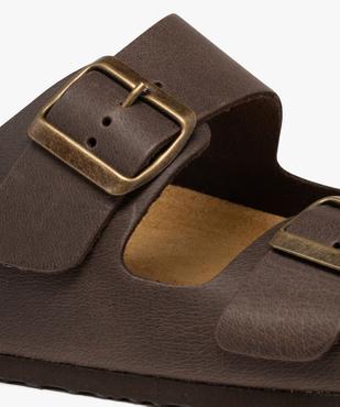 Sandales mules confort en cuir 2 brides homme vue6 - G'FLEX - GEMO