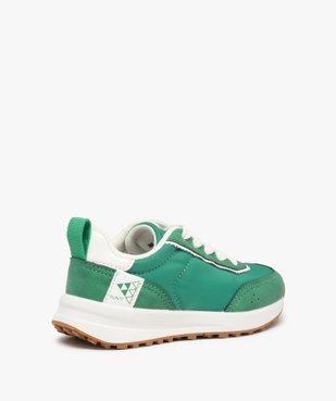Baskets garçon unies style retro running à lacets vue4 - GEMO 4G GARCON - GEMO