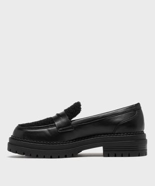 Mocassins avec dessus maille bouclette et semelle crantée femme - 5 Miles vue3 - 5 MILES - GEMO