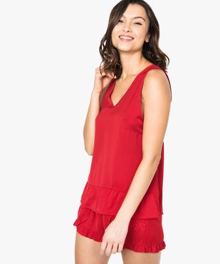 Débardeur de nuit dos nu en satin vue1 - GEMO(HOMWR FEM) - GEMO