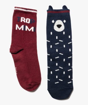 Chaussettes motif ourson garçon (lot de 3) vue2 - GEMO (ENFANT) - GEMO