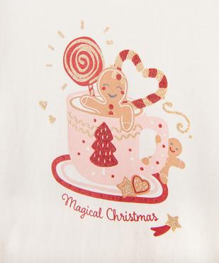 Tee-shirt à manches longues spécial Noël bébé fille vue2 - GEMO(BEBE DEBT) - GEMO