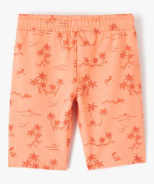 Bermuda garçon en maille imprimée à taille élastiquée vue3 - GEMO (ENFANT) - GEMO