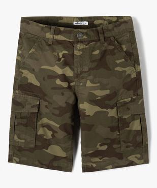Bermuda garçon cargo en twill imprimé coupe Regular vue1 - GEMO 4G GARCON - GEMO