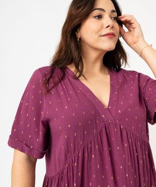 Robe manches courtes à motifs scintillants femme grande taille vue2 - GEMO (G TAILLE) - GEMO