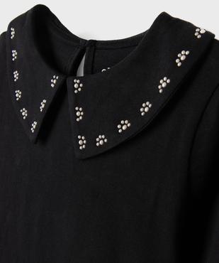 Tee-shirt à manches longues et grand col fantaisie fille vue2 - GEMO (ENFANT) - GEMO