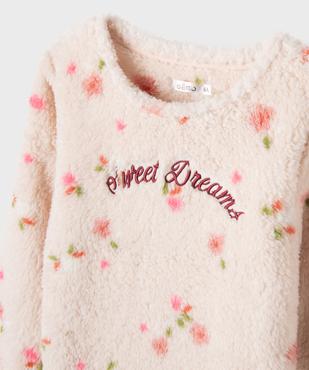 Pyjama maille peluche fille vue2 - GEMO (ENFANT) - GEMO