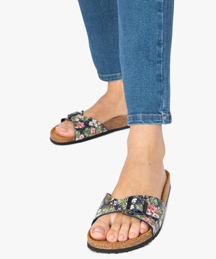 Mules femme à talon plat et bride ajustable vue1 - GEMO (CASUAL) - GEMO