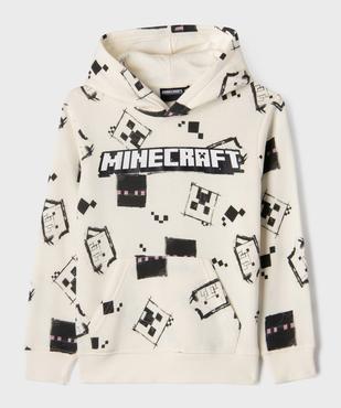 Sweat à capuche à motifs graphiques garçon - Minecraft vue1 - MINECRAFT - GEMO
