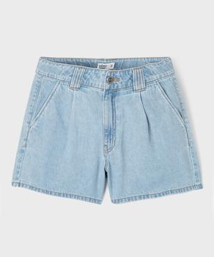 Short en jean fin à coupe ample fille vue3 - GEMO 4G FILLE - GEMO